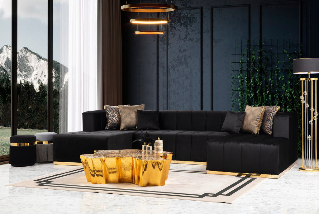 Elisha Velvet Sectional Sectional Berch Furniture