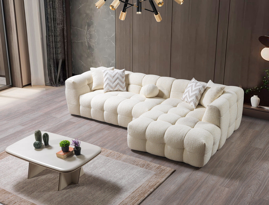 Ivy Sectional Right Chaise Ivory Sectional Berch Furniture