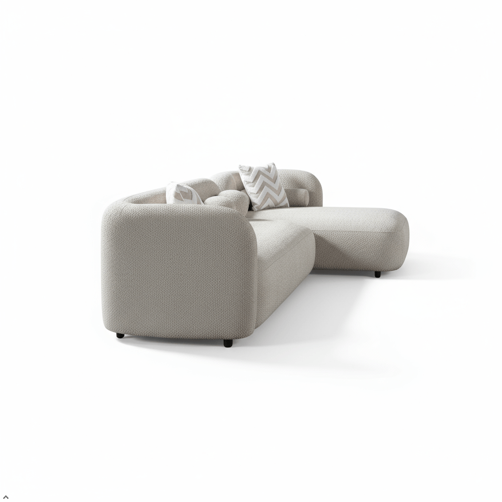 Liva Boucle Sectional Sectional Berch Furniture