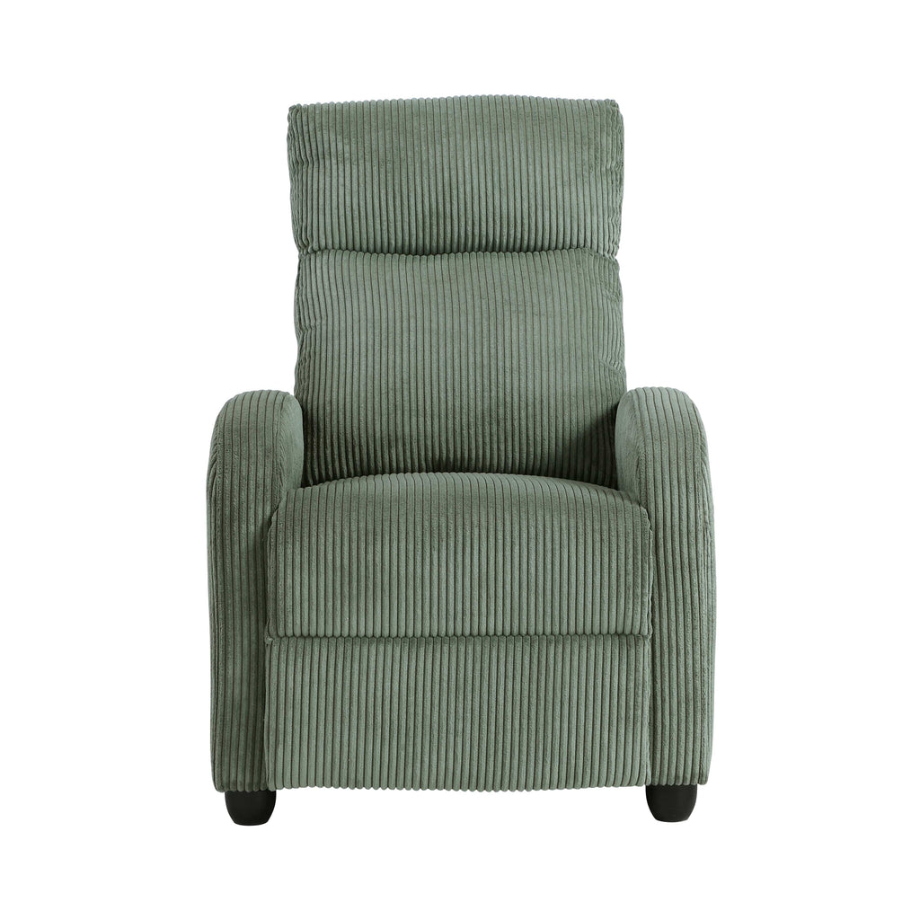 Parsons Push Back Recliner Green Recliner Berch Furniture